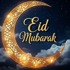 Leinwandbilder - beautiful EID Mubarak greeting card