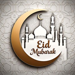 Leinwandbilder - beautiful EID Mubarak greeting card
