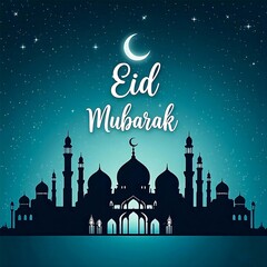 Leinwandbilder - beautiful EID Mubarak greeting card