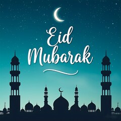 Leinwandbilder - beautiful EID Mubarak greeting card