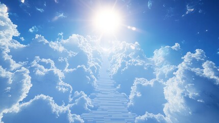 Aufkleber - Bright Sunlit Path Through Heavenly Clouds