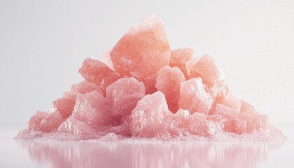 Poster - Close-Up of a Pile of Pink Salt Crystals