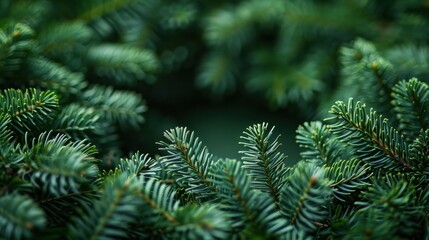 Aufkleber - Close Up of Lush Green Evergreen Tree Branches
