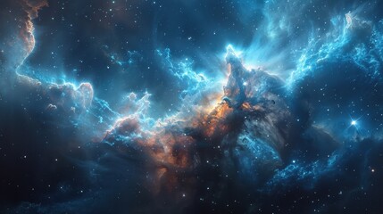 Poster - Cosmic Nebula in Deep Space