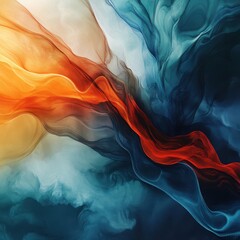 Poster - Abstract Colorful Waves in Fluid Motion for Modern Design Projects