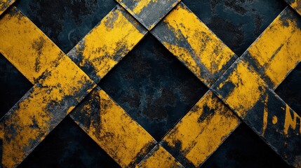 Aufkleber - Dark Grunge Yellow And Black Diagonal Texture Background