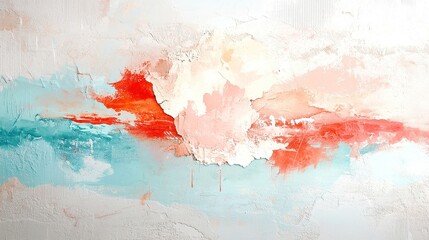 Poster - Vintage-inspired abstract watercolor canvas featuring soft, faded washes and intricate textures, evoking a sense of nostalgia and artistic elegance in muted hues.
