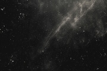 Poster - Dark Night Sky with Glimmering Stars and Cosmic Dust