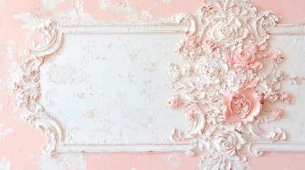 Poster - Faded Elegance, an aged fresco-style painted canvas featuring classical motifs in soft, muted colors that evoke a sense of timeless beauty and artistic heritage.