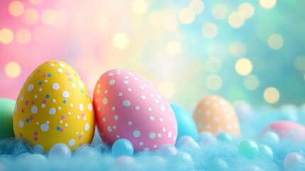 Poster - A dynamic array of bright balls placed on a cushioned background, generating a spirited and happy ambiance