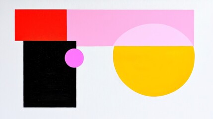 Poster - Vibrant Mid-Century Modern Abstract Art, featuring bold colors, geometric shapes, and a minimalist design that captures the essence of contemporary elegance.