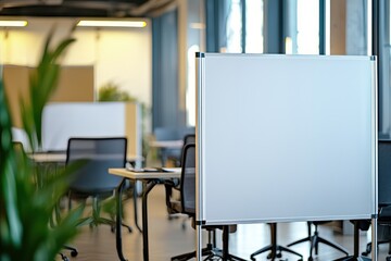 Wall Mural - Blank space partition in conference room setting.