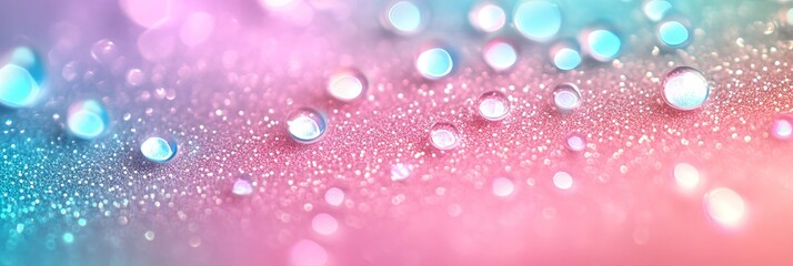 Poster - A mesmerizing abstract image showcasing radiant golden and green particles that create a captivating, dreamlike background