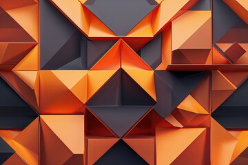 Poster - Stylish Orange Geometric Background for Event Poster Design Ideas