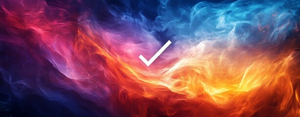 Poster - An eye-catching graphic with colorful clouds and a blue envelope icon at the center, symbolizing digital messaging