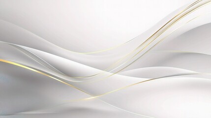 Poster - Elegant Abstract Light Silver Background with Flowing Lines and Curves