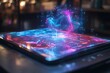© Cloudyew - Futuristic Interactive Holographic Interface on Digital Touchscreen Display