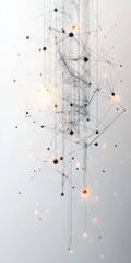 Poster - explore a mesmerizing abstract design featuring geometric lines and glowing dots, evoking a sense of