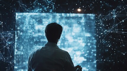 Poster - Data Scientist Analyzing Digital Information with Transparency