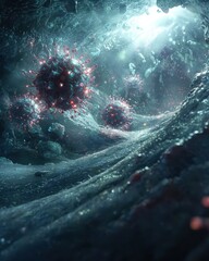 Poster - Intricate Visualization of Microorganisms in Dark Environment