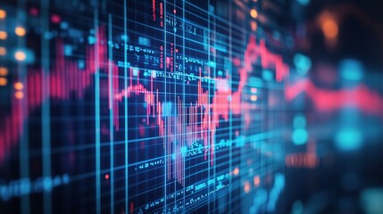 Poster - Digital Business Chart Showing Financial Performance and Trends