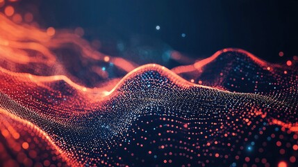 Poster - Vibrant Abstract Digital Background with Creative Shapes and Lines