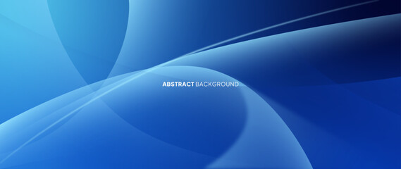 Poster - Blue abstract background with 3d abstract geometry objects. Vector template for digital lux business banner, contemporary formal invitation, luxury voucher	
