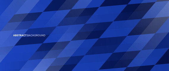 Poster - latar belakang abstrak dengan desain bendera kotak-kotak dalam warna biru modern.