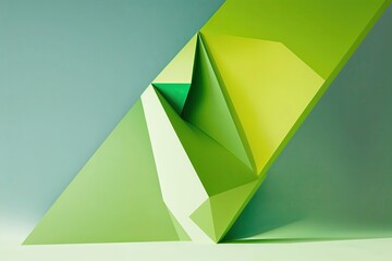 Poster - Transformative Angular Design on Lime Gradient Canvas for Modern Digital Presentation