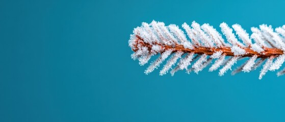 Aufkleber - Crystalline Winter Wonderland Frosted Evergreen Macro for Mindful Nature Digital Content, Sustainable Climate and Wellness Storytelling