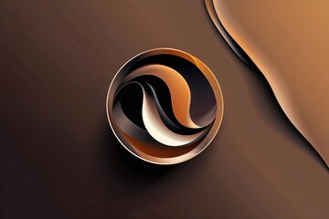 Poster - Unique Vector Design on Brown Gradient Surface