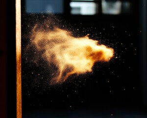 Poster - Dynamic Particle Explosion High-Speed Combustion Visual for Digital Art, Tech Innovation, and Abstract Motion Design Marketing Content