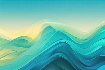 Poster - Refreshing Aqua Gradient Vector Print Design