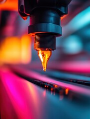 Aufkleber - Cyberpunk Precision Next-Gen Robotic Manufacturing with AI-Driven Nanoscale Assembly - Immersive Industrial Innovation Visualization