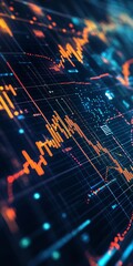 Poster - exploring digital stock market trends and data visualizations in modern technology