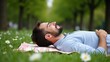 © Atralia13 - Relaxation and napping on national napping day in a park embracing rest and break amidst nature