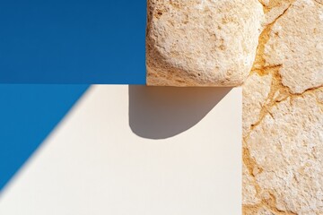 Poster - Minimalist Geometric Architecture Abstract Architectural Composition Exploring Spatial Contrast, Light Interaction, and Modern Design Principles for Creative Branding