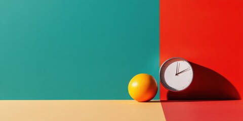 Leinwandbilder - Minimalist Time Management Concept Vibrant Pop Art-Inspired Productivity Visualization for Gen Z Digital Workspace Optimization and Creative Performance Strategies