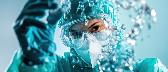 Leinwandbilder - Quantum Precision in Pandemic Protection High-Performance Medical Innovation Visualizing Molecular Defense Strategies for Next-Gen Healthcare Resilience