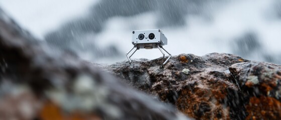 Aufkleber - Climate-Resilient Robotics Innovative Weather Monitoring AI Drone Capturing Extreme Environmental Data in Dynamic Research Landscape