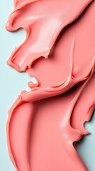 Poster - Fluid Coral Elegance Contemporary Texture Art Exploring Soft Sculptural Forms in Minimalist Digital Beauty Content Creation