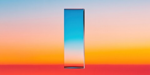 Aufkleber - Gradient Minimalism Sleek Vertical Prism Visualizing Digital Transformation, Innovation, and Futuristic Design Trends in Next-Gen Brand Aesthetics
