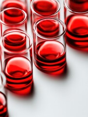 Leinwandbilder - Advanced Scientific Research Precision Liquid Analysis in High-Performance Glass Vials - Next-Gen Healthcare Innovation for Diagnostic Breakthroughs