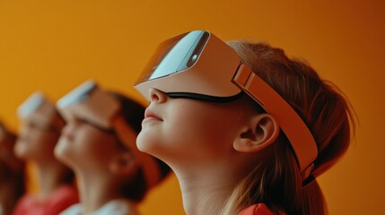 Aufkleber - Immersive Learning Revolution Gen Alpha Explores Virtual Realms through Cutting-Edge AR Headsets - Transformative Educational Technology for Digital-Native Learners