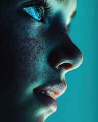 Aufkleber - Cybernetic Innocence Next-Gen Digital Native Explores Augmented Reality - Immersive Tech Experience of Emerging Gen Z Connectivity