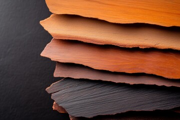 Aufkleber - Layered Terracotta Texture Study Minimalist Organic Design Palette Exploring Material Transitions for Creative Professionals and Sustainable Branding