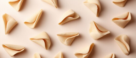 Poster - Minimalist Fortune Cookies Aesthetic Food Design for Digital Storytelling, Cultural Cuisine Exploration and Trendsetting Culinary Content Creation