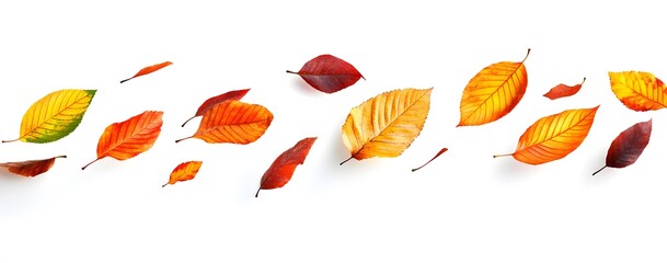 Poster - Autumn Leaves Falling: A Colorful Cascade of Nature's Beauty