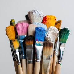 Poster - Craft Renaissance Artisan Paintbrush Collection Showcasing Creative Diversity, Sustainable Design, and Expressive Potential for Modern Artists and Content Creators