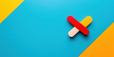 Aufkleber - Minimalist Healthcare Innovation Bold Color-Block Medical Adhesive Bandage Design - Modern Wellness Aesthetic for Digital Health Branding